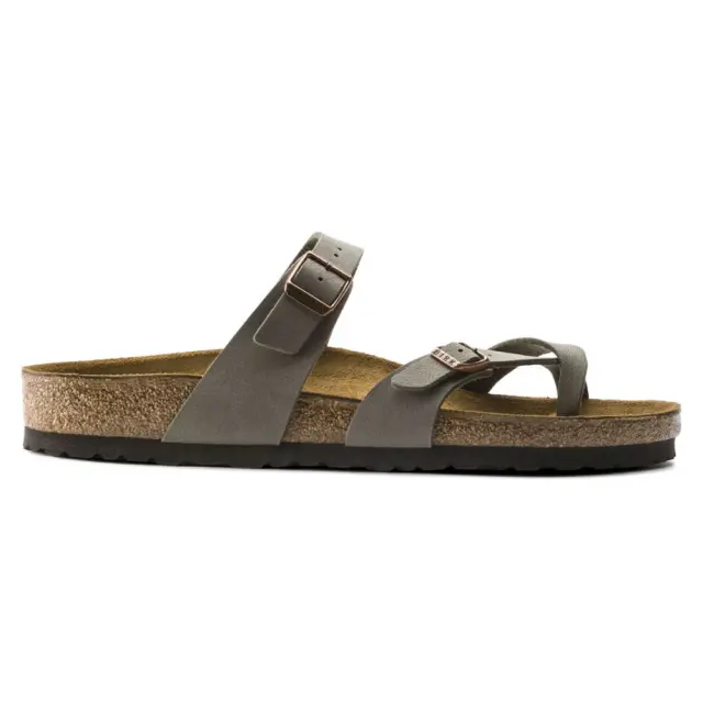 Birkenstock Σαγιονάρες Unisex Birko-Flor-Nubuck(ανθεκτικό υλικό της Birkenstock-επιτρέπει την επαφή με το νερό) Γκρί BIR/MAYARI 071071 STONE
