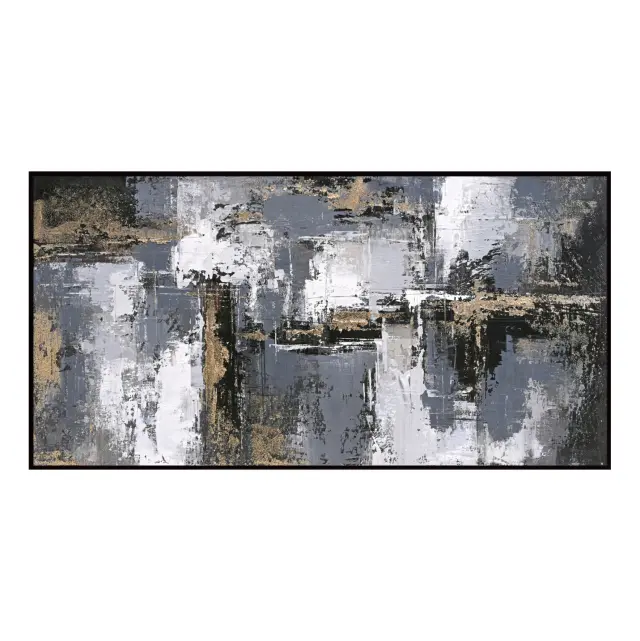 Πίνακας τοίχου Sediment με κορνίζα μαύρη-καμβάς 142x4.5x72 εκ