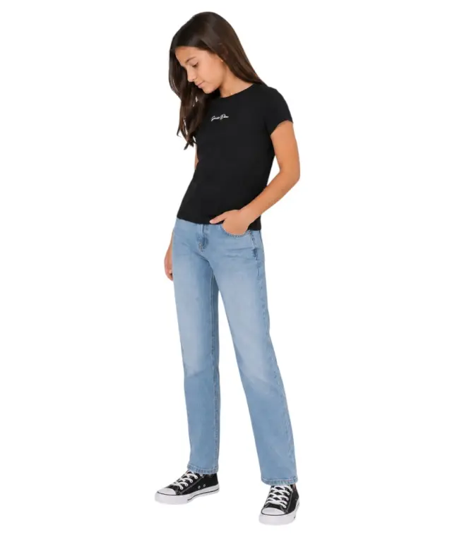 Guess Jeans - Παιδικό Κοντομάνικο Μπλουζάκι J6YI41K4760-JBLK Μαύρο - 12 ετών 2