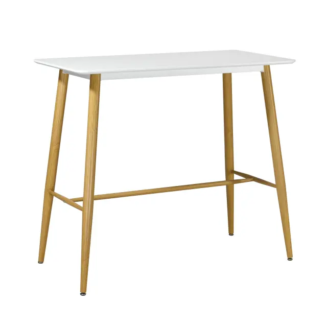 Τραπέζι Bar LAVIDA Μέταλλο/MDF Φυσικό/Λευκό 120x60x106cm