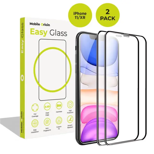 Mobile Origin EasyGlass iPhone 11/XR, 2 pack