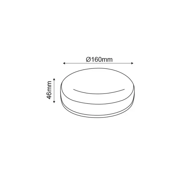 LED PC WHITE CEILING LUMINAIRE 230V AC IP66 12W 1070lm 4000K 180° Ra80 / MADA1240 2