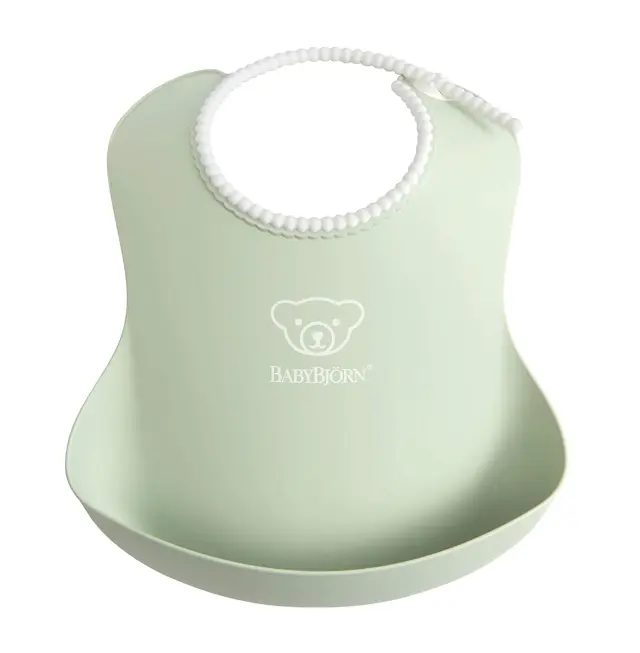 BABYBJÖRN Baby Bib, Powder Green1-pack 7317680463616