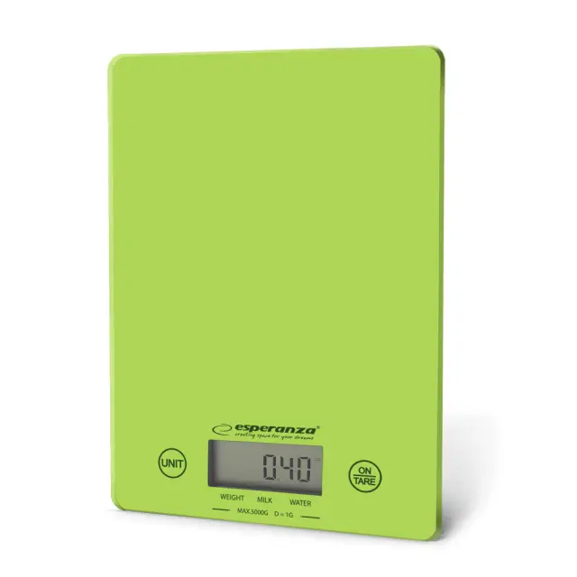 Esperanza EKS002G kitchen scale Electronic kitchen scale Green - Yellow Countertop Rectangle