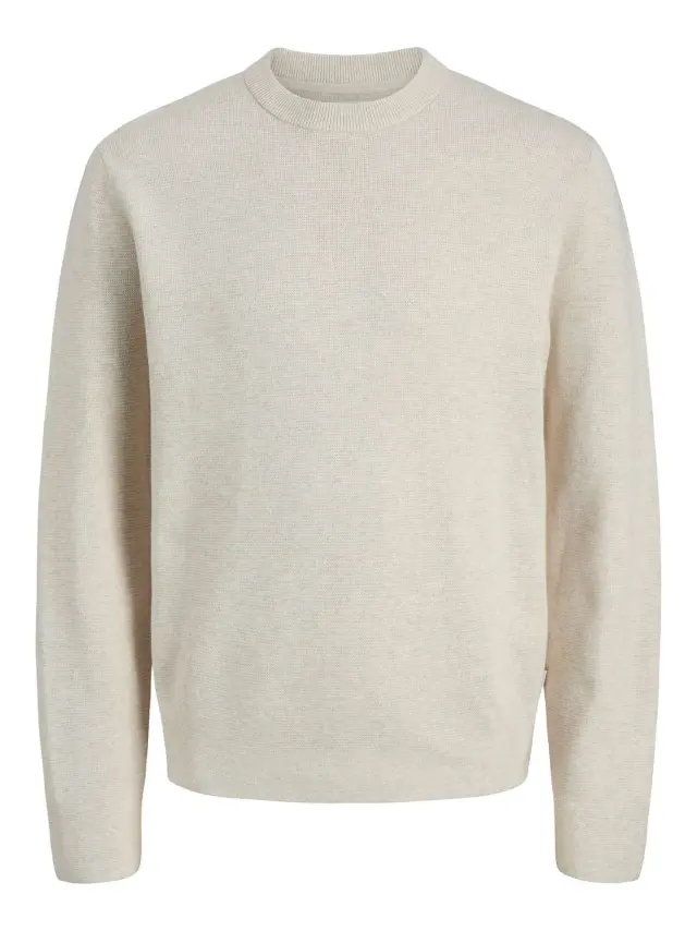 JPRBLAMILANO STITCH KNIT CREW NECK SN Cloud Dancer