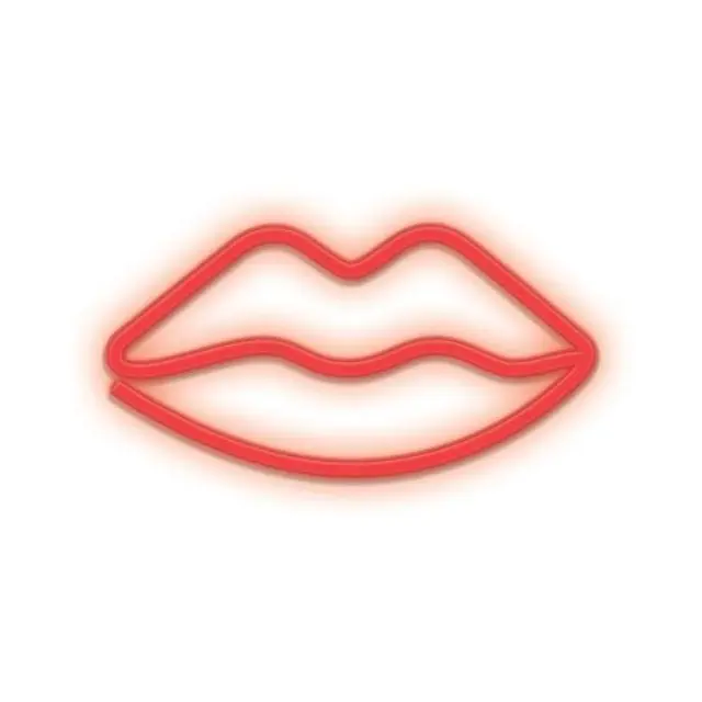 Neon LED Forever Light FLNEO8 LIPS (USB/Μπαταρίας & On/Off) Κόκκινο N64445