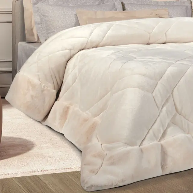 GREENWICH POLO CLUB ΚΟΥΒΕΡΤΟΠΑΠΛΩΜΑ RABBIT FAUX FUR PREMIUM 4461 IVORY 2