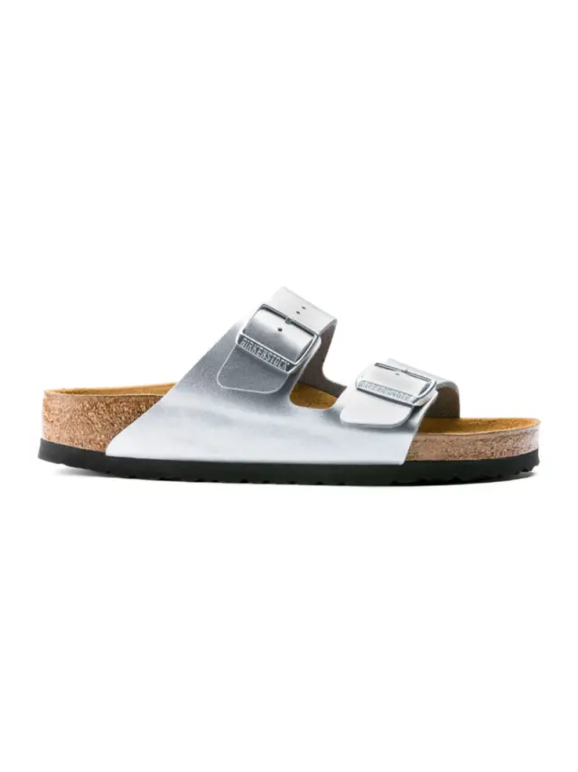 Birkenstock Πέδιλα Γυναικείο Birko-Flor(ανθεκτικό υλικό της Birkenstock-επιτρέπει την επαφή με το νερό) Ασημί BIR/ARIZONA 1012283 SILVER 3
