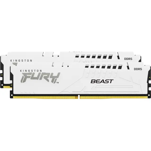 Kingston DIMM 64 GB DDR5-6000 (2x 32 GB) Dual-Kit (white, KF560C30BWEK2-64, Fury Beast, INTEL XMP, AMD EXPO)