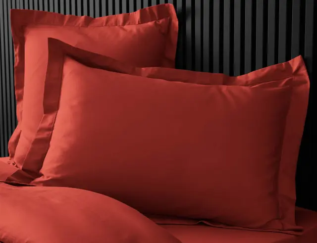 Μαξιλαροθήκη Percaline Douceur d'intérieur από βαμβάκι περκάλι 78TC, με ραφή Oxford και διαστάσεις 50x70cm - Tomette 1644613 3