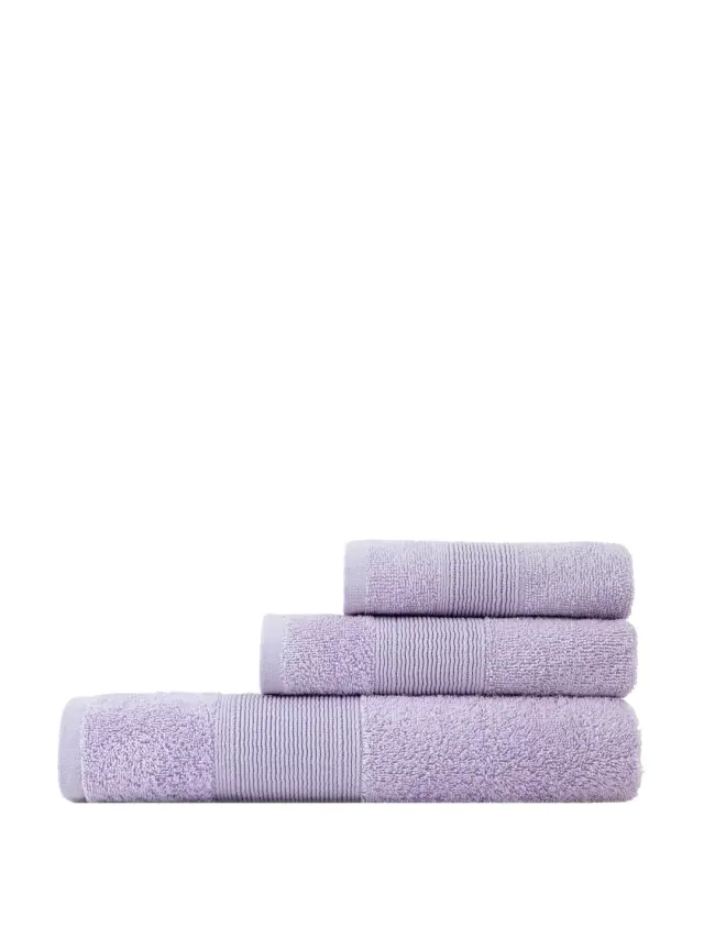 Σετ πετσέτες 3ων τεμαχίων Oasis Σετ 3 τεμαχίων Lilac