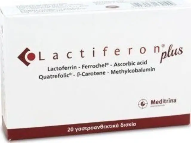 Meditrina Lactiferon Plus Συμπλήρωμα ρύθμισης Σιδήρου & Ενίσχυσης Ανοσοποιητικού, 20 tabs 2