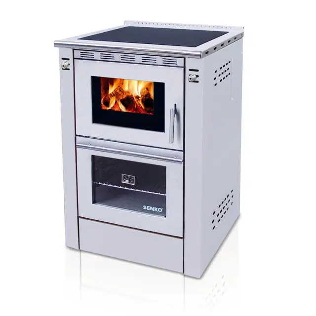 Senko SG-60 ενεργειακή σόμπα ξύλου με φούρνο Inox Mat 7.5kw