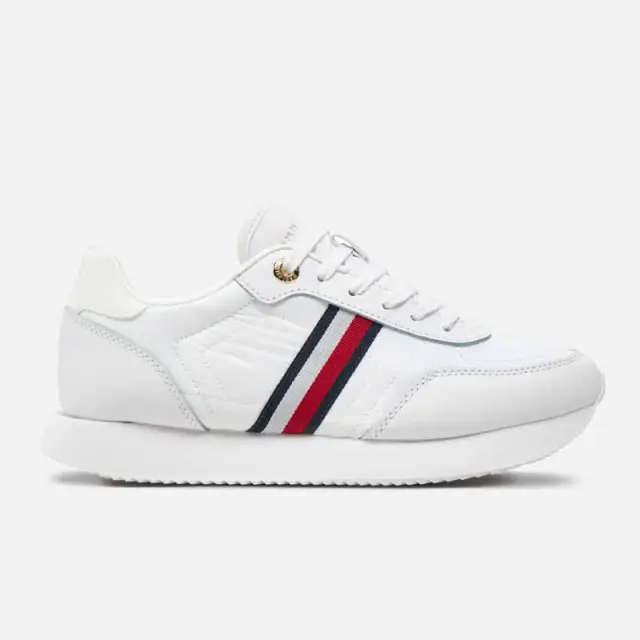 Tommy Hilfiger – Γυναικεία Sneakers Essential Runner Global Stripes FW0FW08005-YBS Λευκό - 41