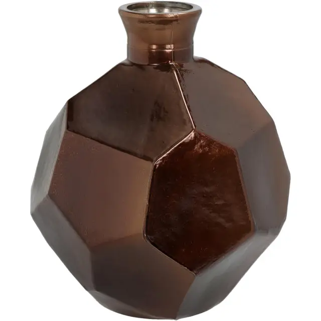 Βάζο Μπρονζέ Ανακυκλωμένο Γυαλί 16x16x18cm