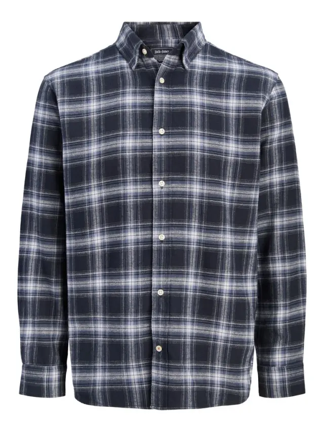 JJEFIELD CHECK SHIRT LS SN - Navy Blazer
