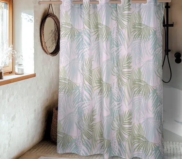ΚΟΥΡΤΙΝΑ ΜΠΑΝΙΟΥ AMAZON 180X180 NEF-NEF HOMEWARE GREEN