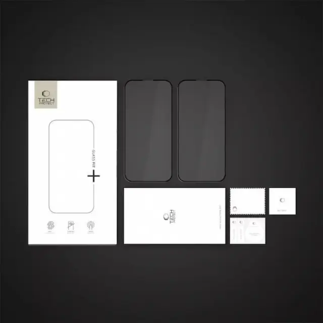 TECH-PROTECT GLASS FIT+ 2-PACK IPHONE 13 / 13 PRO / 14 / 16E BLACK 2