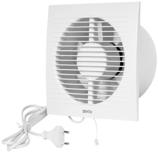 Europlast EE150WP - Εξαεριστήρας μπάνιου με καλώδιο/φις και διακόπτη - κορδονάκι