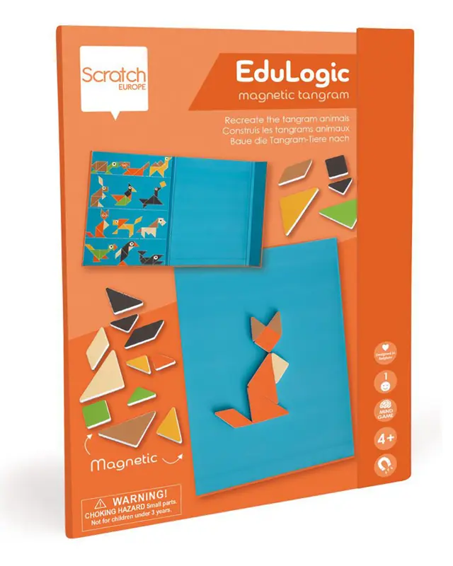 Παιχνίδι Scratch Μαγνητικό Tangram Animals 42τμχ