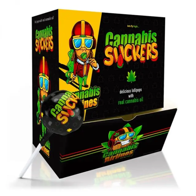 Cannabis Airlines - Cannabis Suckers Lollipops χωρίς THC - 1τμχ - 12gr