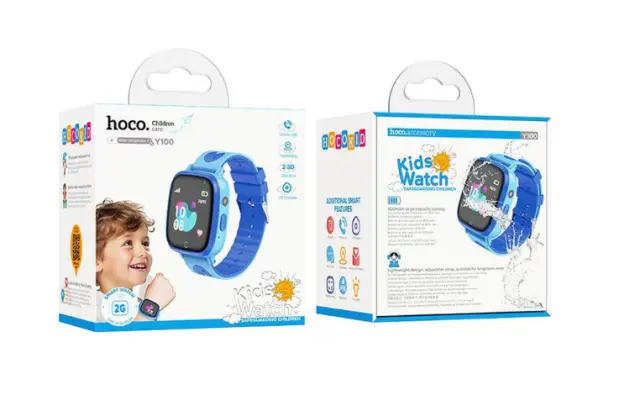 Hoco Παιδικό Smartwatch Bluetooth 1.44 ιντσών με λειτουργία κλήσεων και καρδιακού ρυθμού Μπλε Y100 3