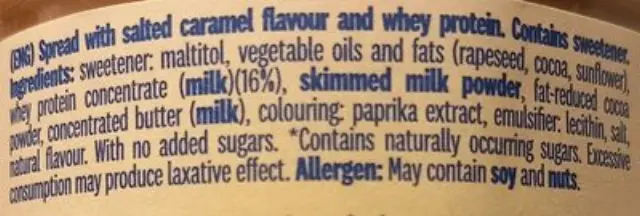 HealthyCo Proteinella Salted Caramel Άλειμμα Αλατισμένης Καραμέλας με Έξτρα Πρωτεΐνη Χωρίς Προσθήκη Ζάχαρης, 360gr 2