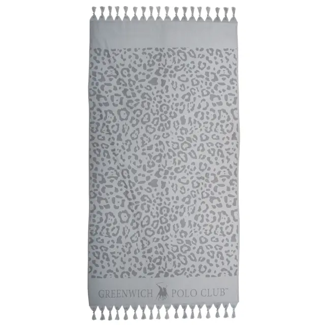 Πετσέτα-Παρεό Θαλάσσης 90x170 Greenwich Polo Club 4061 Grey 100% βαμβακερό