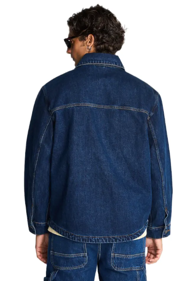 FunkyBuddha ανδρικό τζιν overshirt με τσέπες FBM014-071-05-2 2