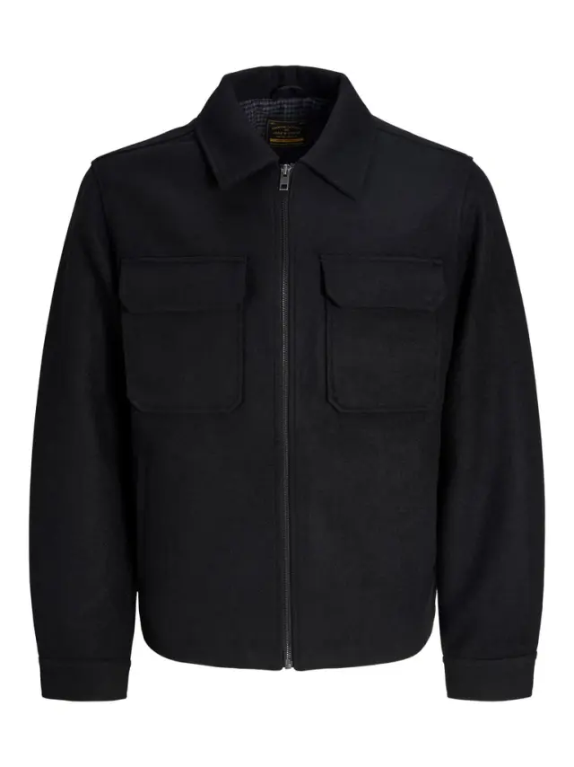 JPRBLUWAKEFIELD WOOL BLEND JACKET SN - Black