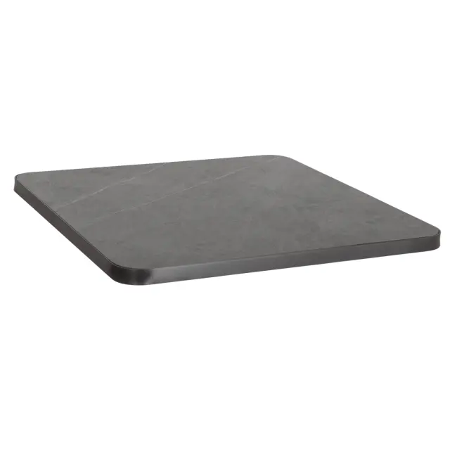 ΕΠΙΦΑΝΕΙΑ ΤΡΑΠΕΖΙΟΥ SINTERED STONE FB96655.05 GREY MARBLE--ΠΛΑΙΣΙΟ ALU ΓΚΡΙ 80x80εκ.