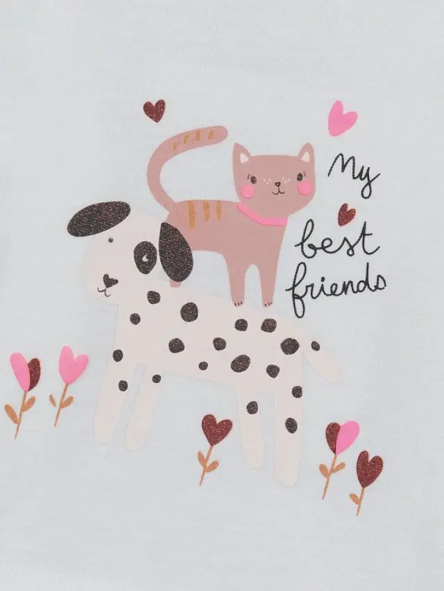 Βρεφική Μπλούζα για Κορίτσια Sweet Friends ΛΕΥΚΟ 2