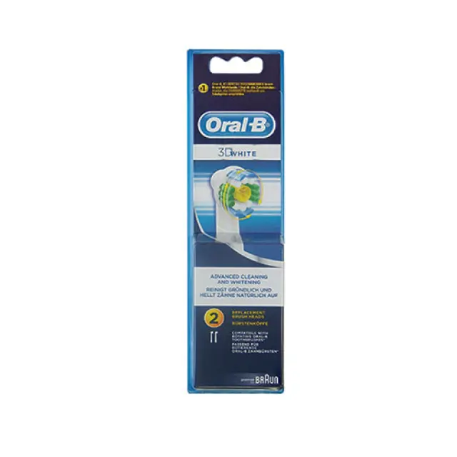 Oral-B 3D White Ανταλλακτικές Κεφαλές για Ηλεκτρική Οδοντόβουρτσα 2τμχ 3