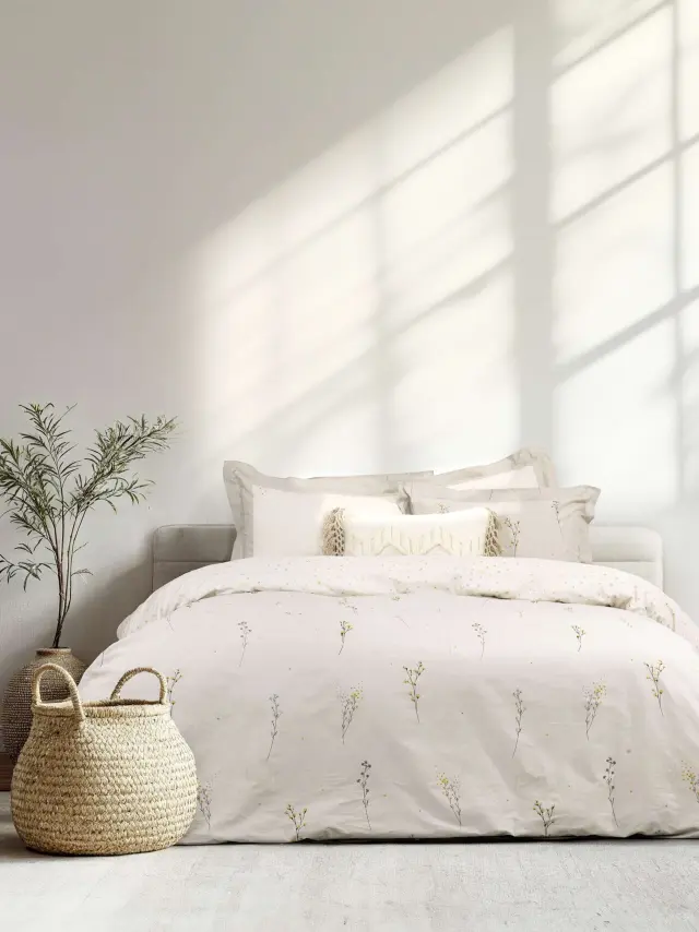 Πάπλωμα 220x240 Υπέρδιπλο Nima Delicate Beige 100% βαμβακερό 2
