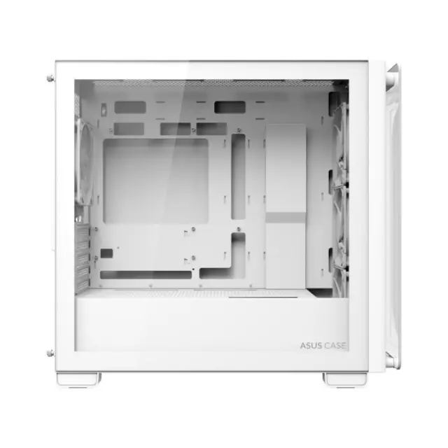 Asus A23 Plus Gaming Midi Tower Κουτί Υπολογιστή με Πλαϊνό Παράθυρο και RGB Φωτισμό Λευκό 2