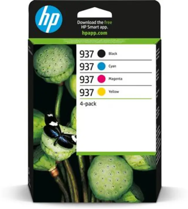 HP 937 Γνήσιο Μελάνι Εκτυπωτή InkJet Photo Κυανό / Μαύρο (6C400NE)