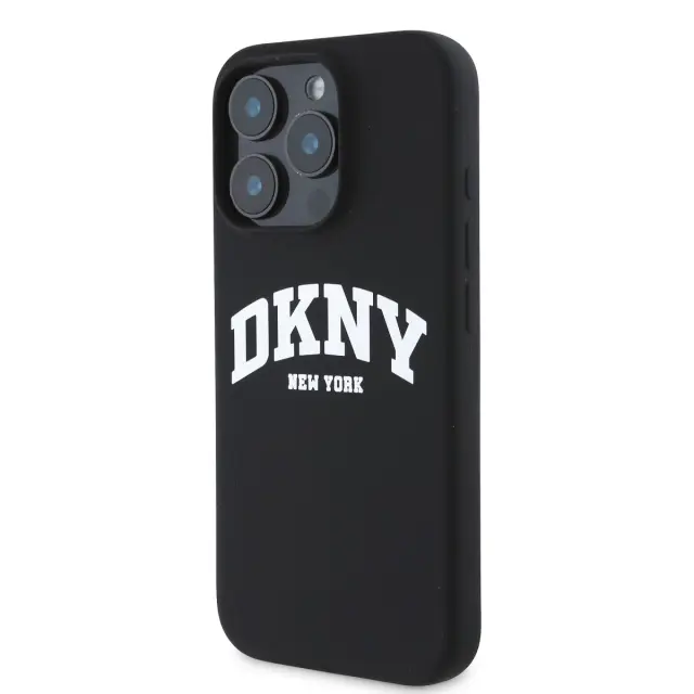 DKNY Liquid Silicone Arch Logo MagSafe Case for iPhone 16 Pro Max Black 3