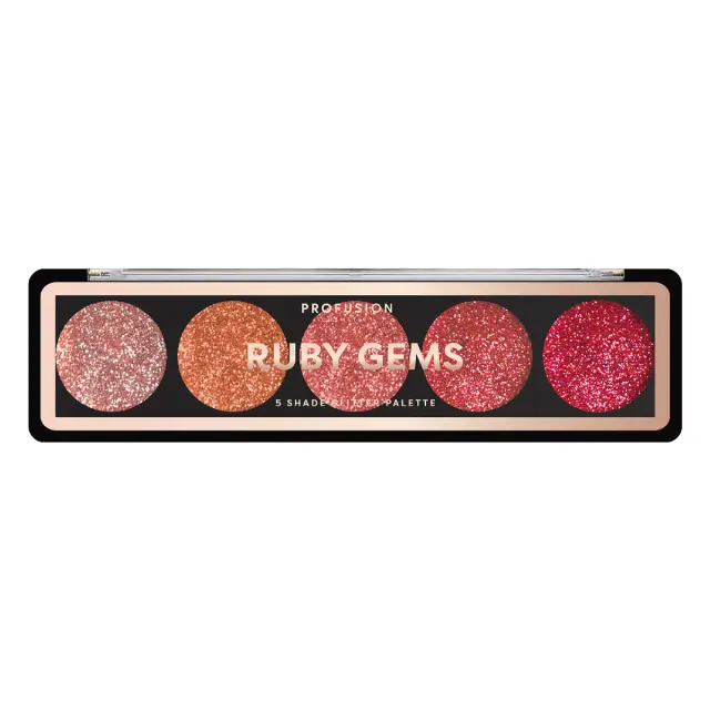 Profusion Cosmetics Παλέτα Σκιών Ruby Gems Glitter Eyeshadow