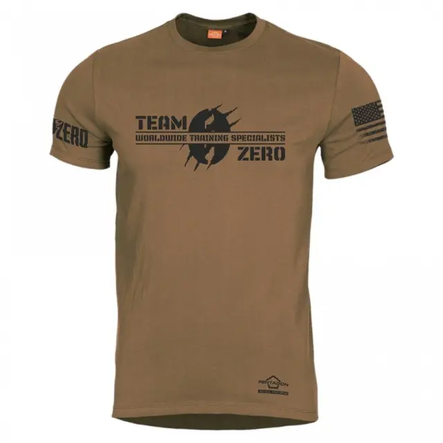 Pentagon Ageron "Zero Edition" T-Shirt-Μπλουζάκι Μακό για Τακτική- Καθημερινή Χρήση - 03-Coyote-Καφέ