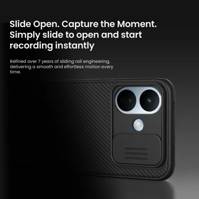 Nillkin CamShield PRO Hard Case for Xiaomi Redmi Note 17 Pro 5G Black 3