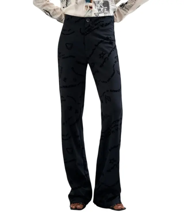 Desigual - Γυναικείο Υφασμάτινο Παντελόνι Michelle 26WWPW12-2000 Μαύρο 2