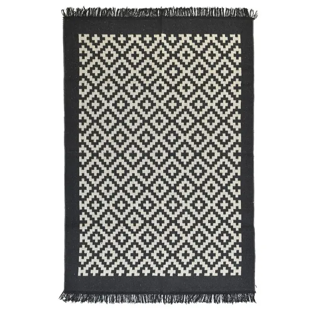 Χαλί Μαύρο/Μπεζ Ύφασμα 120x180cm 6-35-914-0022
