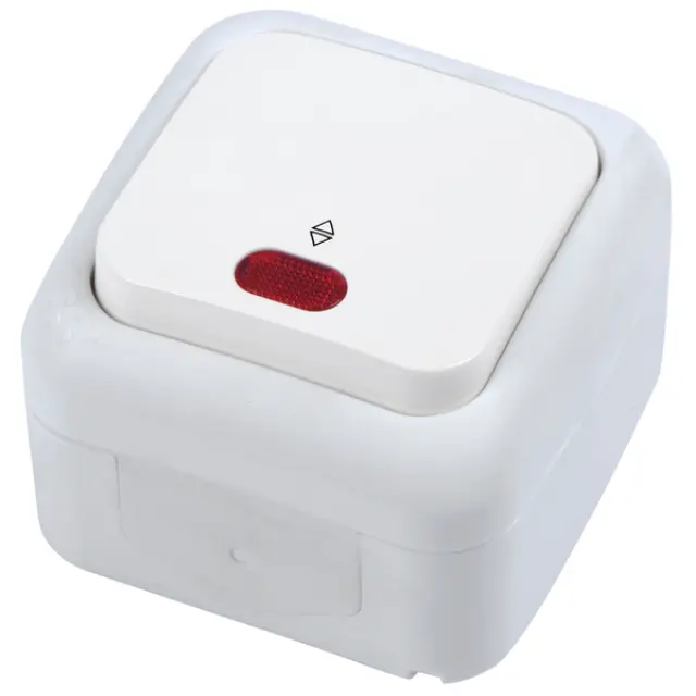 Palmiye White (Quick Connection) Illuminated Two Way Switch