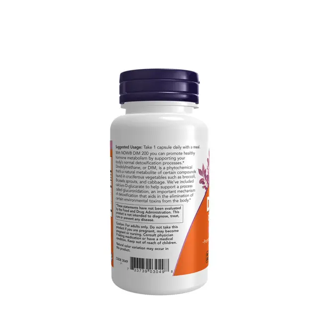 Now Foods DIM 200 Diindolylmethane Veg Capsules 3