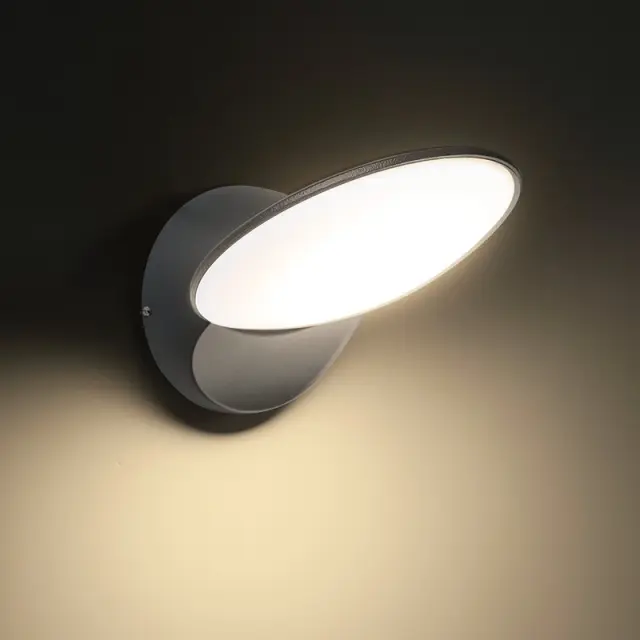 LED SMD WALL LUMINAIRE 14W 630LM 110° 230V AC 3.000K DARK GREY CRI80 IP54 30.000HRS / LG2332G 2