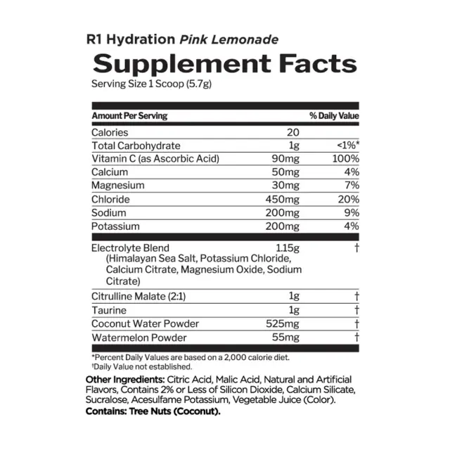 Rule1 Hydration pink-lemonade, 40-servings 2