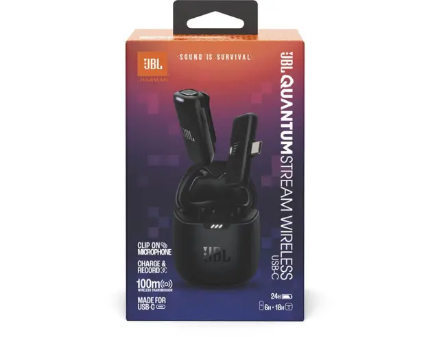 Ασύρματο Σετ Quantum Stream Clip-on - μικρόφωνο - Type-CJBLSTRMWLUSBCBLK 3