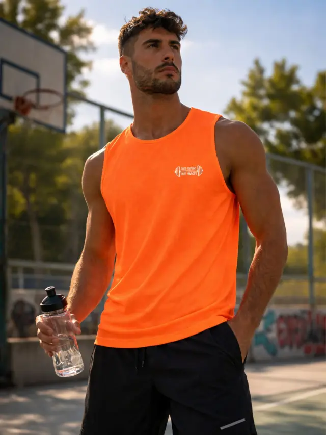 Αμάνικο Noshame® Πορτοκαλί Dry Fit - 182605 - XXL