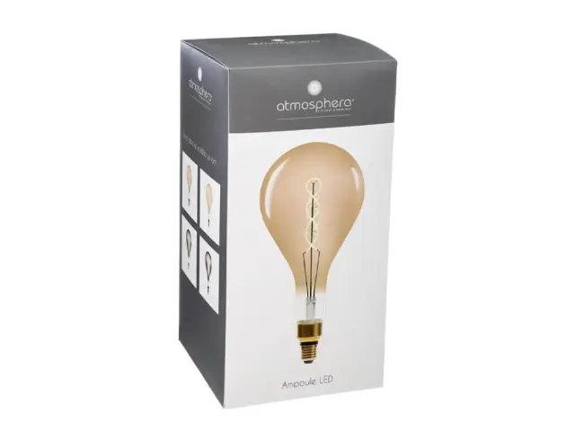 Λάμπα LED Pear PS160 Spiral Atmpsphera για ντουί E27, 4W, Θερμό Λευκό 161373A 3