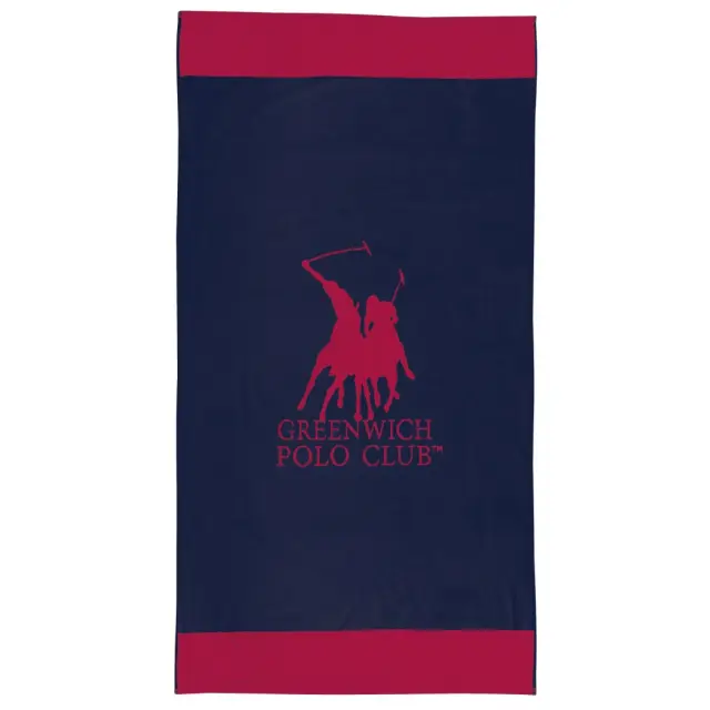 Πετσέτα Θαλάσσης 90x170 400gsm Essential Greenwich Polo Club 4048 Blue-Red 100% βαμβακερό